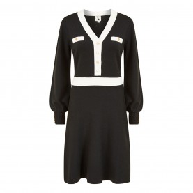 рокля,дамски,поли,и,рокли,дамски,плетени,дрехи,yumi,yumi,black,knitted,shirt,dress,black