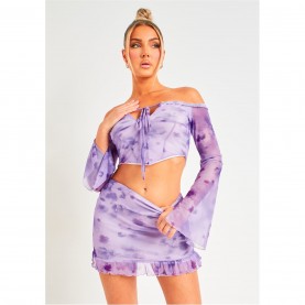 дамски,топове,missy,empire,floral,mesh,halter,neck,top,purple