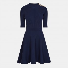 рокля,дамски,поли,и,рокли,дамски,плетени,дрехи,ted,baker,lilano,dress,navy