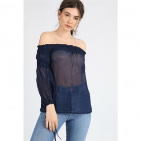 дамски,топове,influence,shirrd,bardot,t,ld99,navy