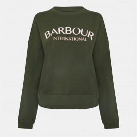 блуза,дамски,горнища,с,качулка,дамски,ежедневни,облекла,barbour,international,women's,b.intense,cali,crew,sweatshirt,envy