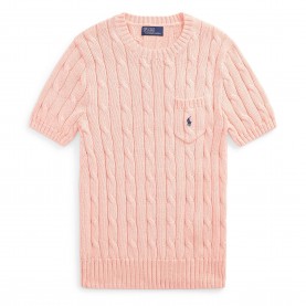 Дамска плетена блуза Polo Ralph Lauren Womens Knitted Top - PALE PINK дамска,плетена,блуза,дамски,плетени,дрехи,дамски,топове,polo,ralph,lauren,women,s,knitted,top,pale,pink
