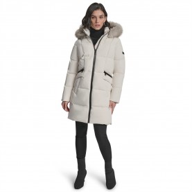 DKNY DKNY N25 Fur Hood Ld54 - Pearl дамски,якета,и,палта,dkny,dkny,n25,fur,hood,ld54,pearl