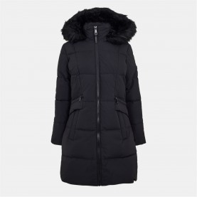 яке,дамски,якета,и,палта,dkny,women's,medium,fur,hood,puffer,jacket,black