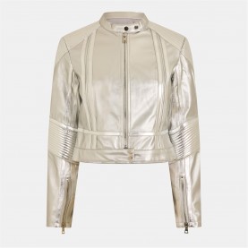 яке,дамски,якета,и,палта,amylynn,women's,'s,fitted,bomber,faux,leather,jacket,silver