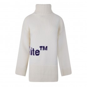 дамски,горнища,с,качулка,дамски,ежедневни,облекла,off,white,logo,intarsia,turtleneck,white,purple