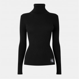 дамски,плетени,дрехи,дамски,топове,calvin,klein,jeans,ckj,wov,roll,neck,ld54,black