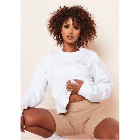 блуза,дамски,блузи,missy,empire,babe,mode,slogan,oversized,sweatshirt,white