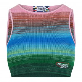 Плетена блуза MISSONI Women's Costina Knitted Top - Pink Blue Green плетена,блуза,дамски,плетени,дрехи,дамски,топове,missoni,women's,costina,knitted,top,pink,blue,green