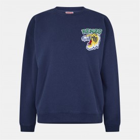 блуза,дамски,горнища,с,качулка,дамски,ежедневни,облекла,kenzo,women's,varsity,sweatshirt,blue