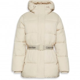 Calvin Klein Jeans CKJ Belt Midw Puf Ld54 - Island Fossil дамски,якета,и,палта,calvin,klein,jeans,ckj,belt,midw,puf,ld54,island,fossil