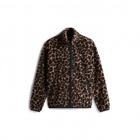 Tommy Jeans TJ ZP Teddy Flc Ld54 - Leopard Aop промоция,на,зимни,облекла,дамски,горнища,с,качулка,дамски,ежедневни,облекла,tommy,jeans,tj,zp,teddy,flc,ld54,leopard,aop