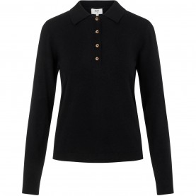 блуза,с,яка,дамски,топове,object,thess,polo,shirt,black