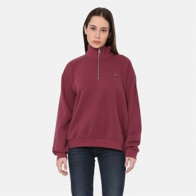 дамски,горнища,с,качулка,дамски,ежедневни,облекла,levis,levis,everyday,quarter,zip,bistro,green,burgundy