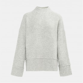 пуловер,дамски,плетени,дрехи,miso,high,neck,jumper,women,grey