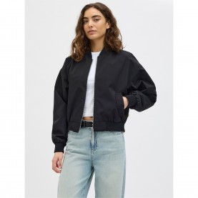 Дамско яке JJXX Womens Ella Ribbed Zip Bomber Jacket - Black дамско,яке,дамски,жилетки,дамски,палта,и,якета,размер+,jjxx,women,s,ella,ribbed,zip,bomber,jacket,black