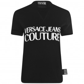 тениска,дамски,тениски,versace,jeans,couture,contrast,logo,t,shirt,black,white899