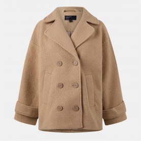 дамски,якета,и,палта,nobodys,child,women's,borg,textured,double,breasted,tailored,fit,pea,coat,beige