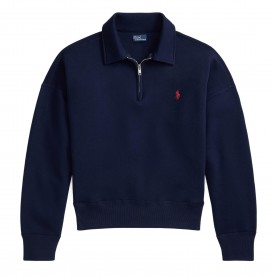Polo Ralph Lauren Womens Quarter Zip Fleece - Cruise Navy дамски,ежедневни,облекла,polo,ralph,lauren,women,s,quarter,zip,fleece,cruise,navy