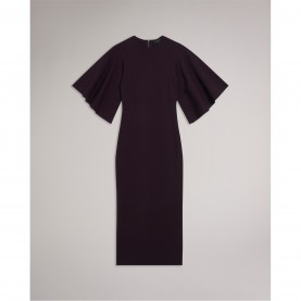 рокля,дамски,поли,и,рокли,дамски,плетени,дрехи,ted,baker,flute,midaxi,dress,dk,red