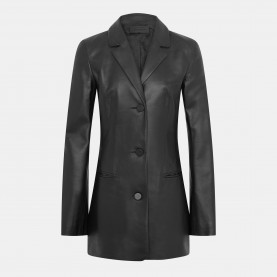 Дамско яке Off White Womens Genuine Leather Tailored Fit Leather Jacket - Black/White дамско,яке,дамски,якета,и,палта,off,white,women,s,genuine,leather,tailored,fit,leather,jacket,black,white