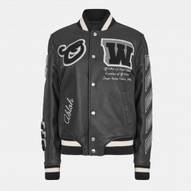 Дамско яке Off White Womens Two-Tone Varsity Jacket - Black дамско,яке,дамски,якета,и,палта,off,white,women,s,two,tone,varsity,jacket,black