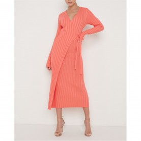 рокля,дамски,поли,и,рокли,дамски,плетени,дрехи,pretty,lavish,women's,ribbed,knit,jumper,dress,coral