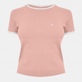 Тениска Jack Wills Trinkey Ringer T-Shirt - Pink тениска,дамски,тениски,дамски,топове,jack,wills,trinkey,ringer,t,shirt,pink