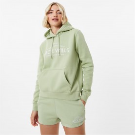 суичър,дамски,горнища,с,качулка,jack,wills,hunston,graphic,logo,hoodie,laurel,green