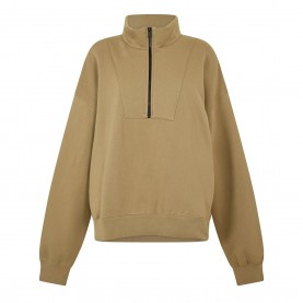 Fear Of God Essentials Womens 1/4 Zip Fleece - Oak fear,of,god,essentials,women,s,1,4,zip,fleece,oak