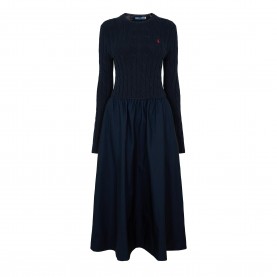Рокля Polo Ralph Lauren Polo Knit Dress Ld61 - HUNTER NAVY рокля,дамски,поли,и,рокли,дамски,плетени,дрехи,polo,ralph,lauren,polo,knit,dress,ld61,hunter,navy