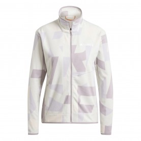 Adidas W Mt Aop Fz Fl Fleece Womens - Grey/Fig промоция,на,зимни,облекла,дамски,туристически,полари,разпродажба,adidas,дамски,полари,adidas,w,mt,aop,fz,fl,fleece,womens,grey,fig