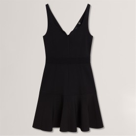 рокля,дамски,плетени,дрехи,дамски,облекла,размер,ted,baker,ted,knit,dress,ld63,black