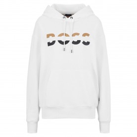 дамски,суичър,дамски,ежедневни,облекла,boss,women,s,iconic,hoodie,printed,logo,design,white,100