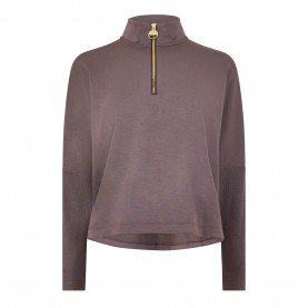 Дамска поларена блуза Barbour International Womens Kemora 1/2 Zip Fleece Top - Truffle дамска,поларена,блуза,дамски,полари,barbour,international,women,s,kemora,1,2,zip,fleece,top,truffle