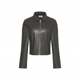 Дамско яке Calvin Klein Jeans Womens Faux Leather Jacket - Grey дамско,яке,дамски,якета,и,палта,calvin,klein,jeans,women,s,faux,leather,jacket,grey