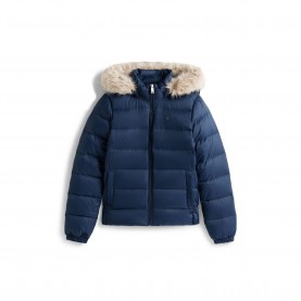 Яке Tommy Jeans Tjw Basic Hooded Down Jacket Ext - Dark Blue яке,дамски,якета,и,палта,tommy,jeans,tjw,basic,hooded,down,jacket,ext,dark,blue