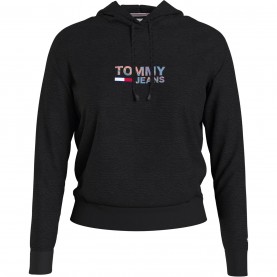 суичър,дамски,пижами,дамски,блузи,tommy,jeans,logo,hoodie,black,bds