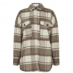 риза,с,дълъг,ръкав,дамски,якета,и,палта,good,american,women's,plaid,long,sleeve,overshirt,olive,plaid
