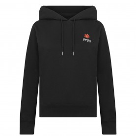 Суичър KENZO Floral-Applique Hoodie - Black 99J суичър,дамски,горнища,с,качулка,дамски,ежедневни,облекла,kenzo,floral,applique,hoodie,black,99j