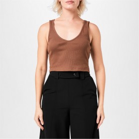 дамски,топове,french,connection,fcuk,rib,top,cocoa,brown