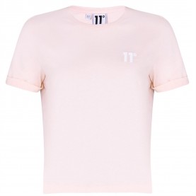 тениска,дамски,тениски,11,degrees,core,cropped,t,shirt,chalk,pink