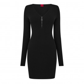 рокля,дамски,поли,и,рокли,дамски,плетени,дрехи,hugo,shalavy,mini,dress,black
