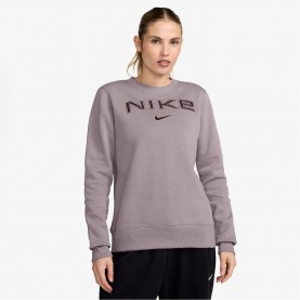 поларена,блуза,дамски,блузи,nike,sportswear,phoenix,fleece,women's,standard,logo,crew,neck,sweatshirt,pink