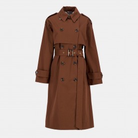 Barbour Womens Aoife Showerproof Double-Breasted Long Sleeve Rain Anorak - Vicuna/Tartan дамски,якета,и,палта,barbour,women,s,aoife,showerproof,double,breasted,long,sleeve,rain,anorak,vicuna,tartan
