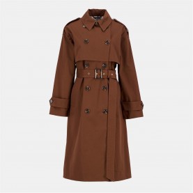 Barbour Women's Aoife Showerproof Double-Breasted Long Sleeve Rain Anorak - Vicuna/Tartan дамски,якета,и,палта,barbour,women's,aoife,showerproof,double,breasted,long,sleeve,rain,anorak,vicuna,tartan