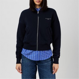 яке,дамски,якета,и,палта,tommy,hilfiger,women's,cropped,cotton,bomber,jacket,desert,sky