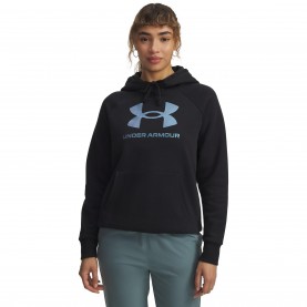 Under Armour UA Rival Flc Shimmer Ld99 - Black дамски,горнища,с,качулка,under,armour,ua,rival,flc,shimmer,ld99,black