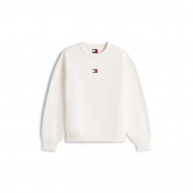 Tommy Jeans Tommy Jeans Tjw Bxy Badge Crew Ext - White промоция,на,зимни,облекла,дамски,горнища,с,качулка,дамски,ежедневни,облекла,tommy,jeans,tommy,jeans,tjw,bxy,badge,crew,ext,white