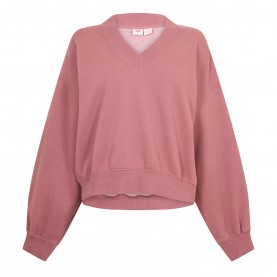 Дамска поларена блуза Levis Womens V-Neck Fleece Crew Sweatshirt - Crushed Berry дамска,поларена,блуза,дамски,ежедневни,облекла,levis,women,s,v,neck,fleece,crew,sweatshirt,crushed,berry